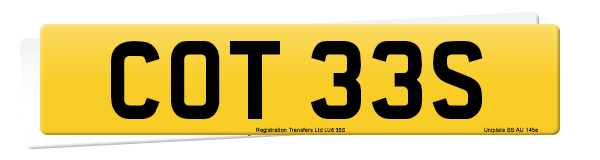 Registration number COT 33S